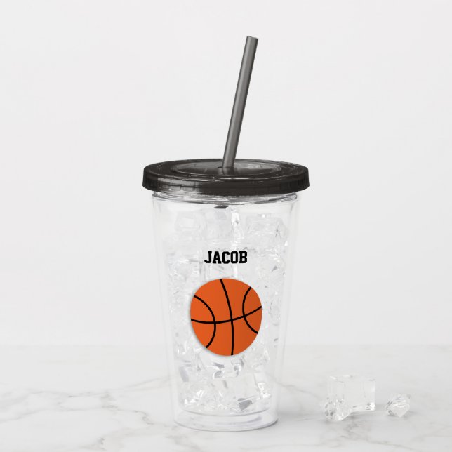 Verre En Acrylique Basket-ball Personnalisé Enfants (Dos glace)