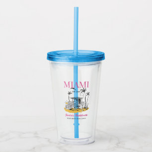 Verre En Acrylique Beach Bachelorat Party Bridesmaid Texte personnali