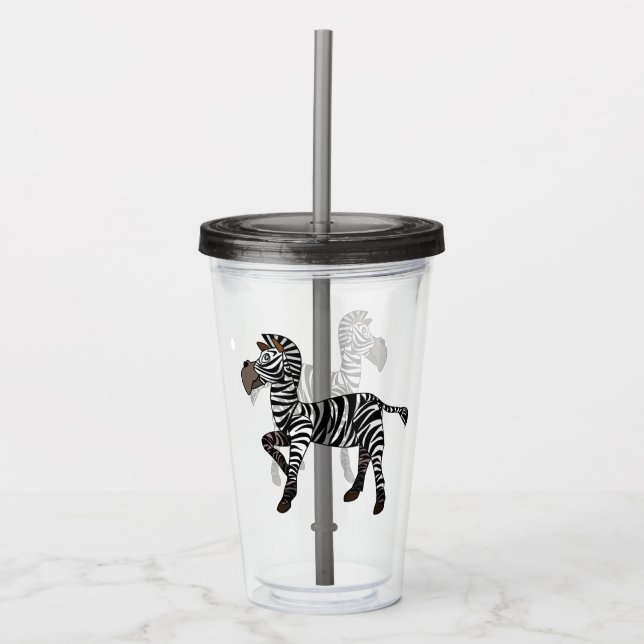 Verre En Acrylique Bébé Zèbre Acrylique Tumbler (Devant)