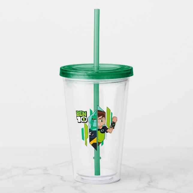 Verre En Acrylique Ben 10 Transformation de l'ADN de Diamondhead (Devant)
