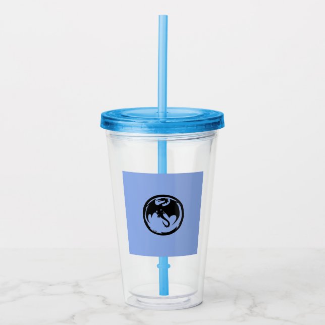 Verre En Acrylique Black Dragon bleu acrylique tumbler (Devant)