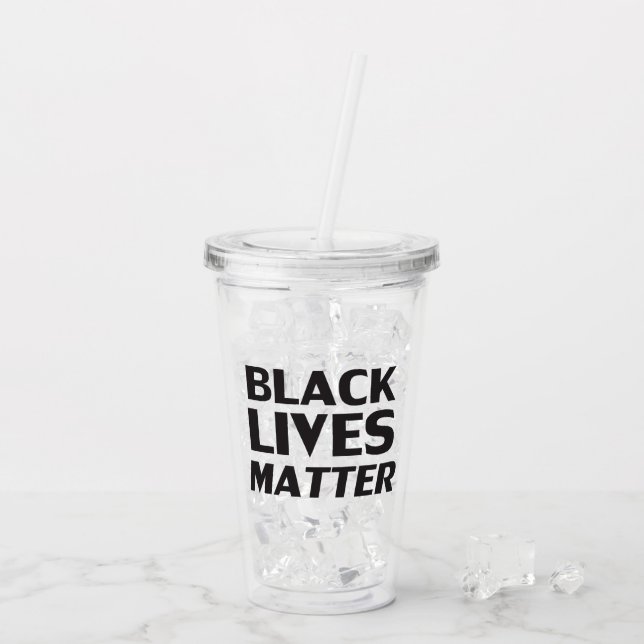 Verre En Acrylique Black Lives Matt noir moderne audacieuse typograph (Dos glace)