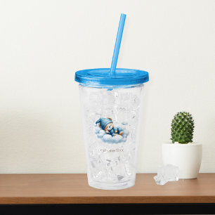 Verre En Acrylique Bleu Balloon Bearly Wait Boy Baby shower