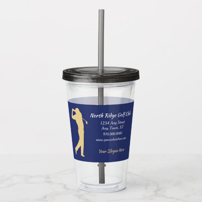 Verre En Acrylique Blue Gold Golf Club Annonce (Devant)