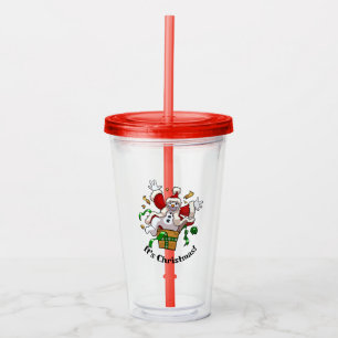 Verre En Acrylique Bonhomme de neige drôle C'est Noël ! Gros carton a
