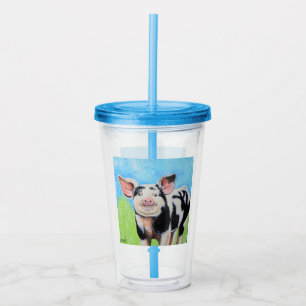 Verre En Acrylique Bonne peinture de porc