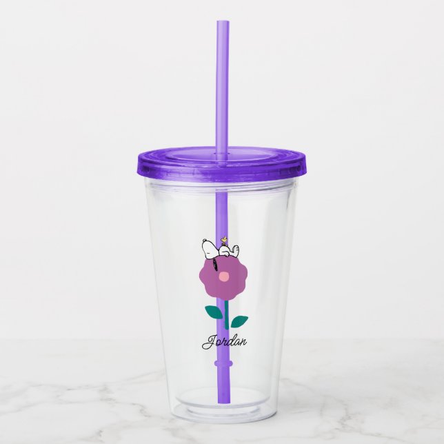 Verre En Acrylique cacahuètes | Snoopy & Woodstock Flower Whististle (Devant)