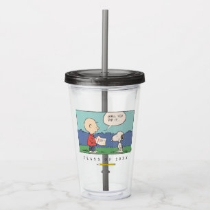 Verre En Acrylique Cachou Charlie Brown Snoopy Bien Vous l'avez fait 