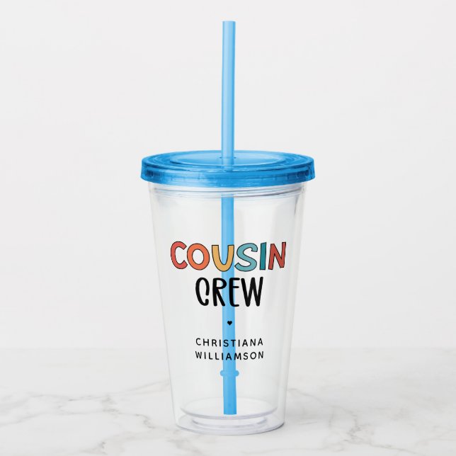 Verre En Acrylique Cadeau personnalisé de cousins jumelés Cousins (Devant)