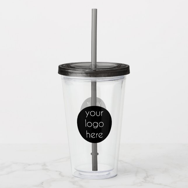 Verre En Acrylique Cadeaux clients du logo de l'entreprise promotionn (Devant)