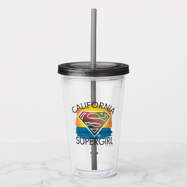 Verre En Acrylique California Supergirl Sunset Graphic (Devant)