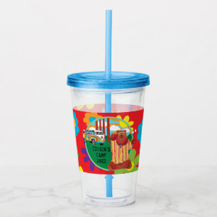 Verre En Acrylique Camping Super Bear Bus Kids Tumbler