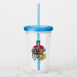 Verre En Acrylique Captain Planet Group Graphic - La Puissance Est À 