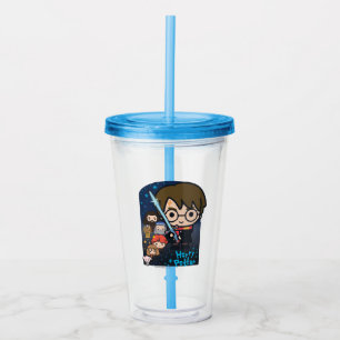 Verre En Acrylique Caricature Harry Potter Chambre des secrets Graphi