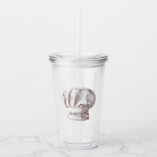 Verre En Acrylique Casquette blanche de chef