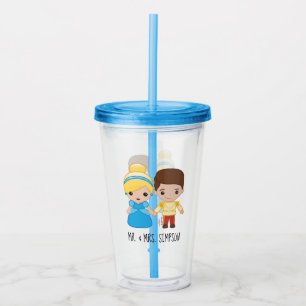 Verre En Acrylique Cendrillon et le Prince Charming Emoji - M. & Mme