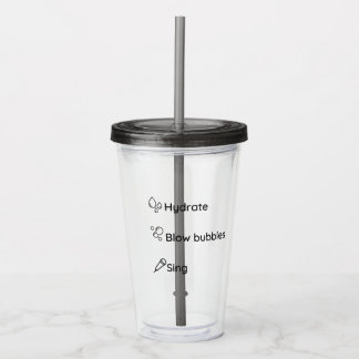 Verre En Acrylique Chanteur Paille Tumbler