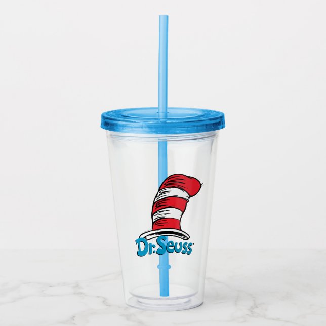 Verre En Acrylique Chapeau du Dr. Seuss Logo (Devant)