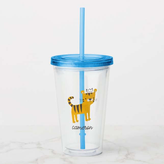 Verre En Acrylique Chat de tigre sauvage (Devant)