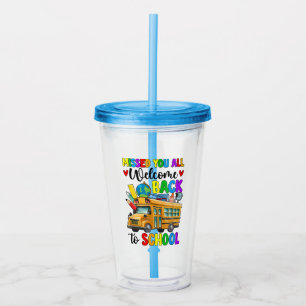 Verre En Acrylique Chauffeur de bus de rentrée des classes