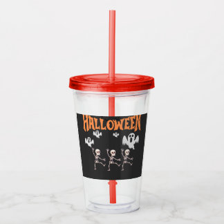 Verre En Acrylique Chemise des Fantômes d'Halloween et des Skeletons
