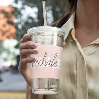 Citation moderne Pastel Pink Inhale Exhale