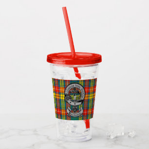 Verre En Acrylique Clan Buchanan Crest Badge & Tartan