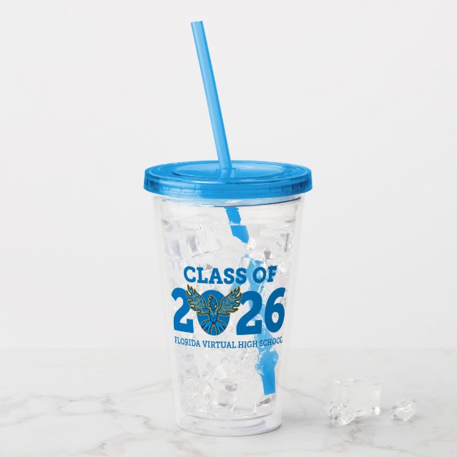 Verre En Acrylique Classe FVHS de Tumbler Acrylique 2026 (Devant glace)