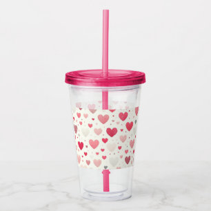 Verre En Acrylique Coeur coloré de la Saint Valentin