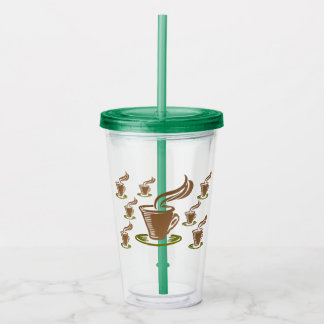 Verre En Acrylique Coffee Themed Tumbler
