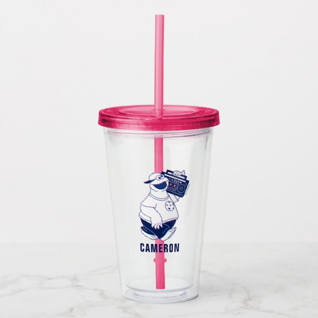 Verre En Acrylique Cookie Monster | Jamming with the Boom Box (Devant)