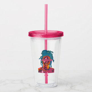 Verre En Acrylique Couleur Me 16oz, rose Fuchsia