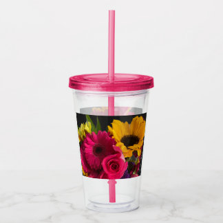 Verre En Acrylique Coupe de fleurs