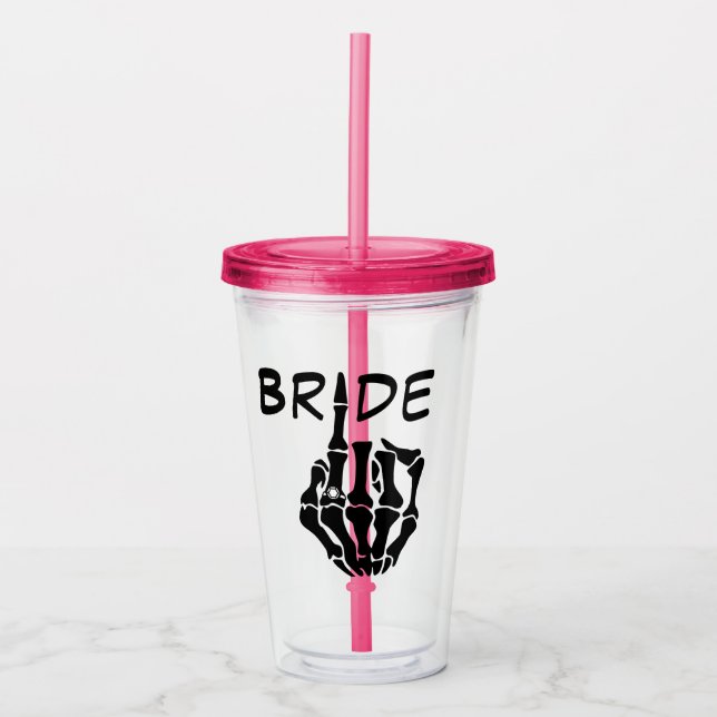 Verre En Acrylique Coupe de la mariée - Squelette ceinture doigt nupt (Devant)
