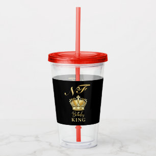 Verre En Acrylique Couronne Royale en Or de Luxe pour le Roi d'Annive