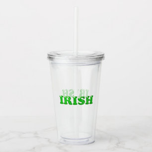 Verre En Acrylique Courrier irlandais de la Saint Patrick Lettres ver
