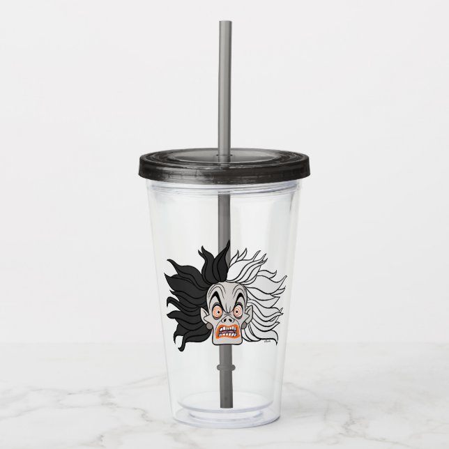 Verre En Acrylique Cruella de Vil| Visage effrayant (Devant)