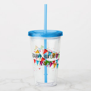 Verre En Acrylique Culbuteur de joyeux anniversaire