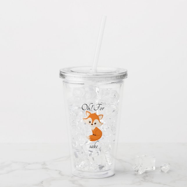 Verre En Acrylique De Pour Fox Sake Cute (Dos glace)