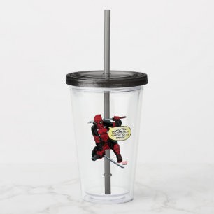 Verre En Acrylique Deadpool Kneeling Avec Des Épées