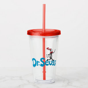 Verre En Acrylique Dr Seuss   Chat dans le logo Vintage Casquette