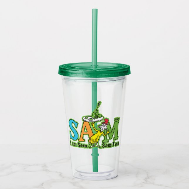 Verre En Acrylique Dr Seuss | Je Suis Sam. Je Suis Sam. (Devant)