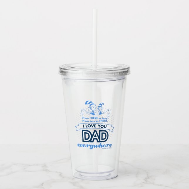 Verre En Acrylique Dr Seuss | Je t'aime Papa partout (Devant)