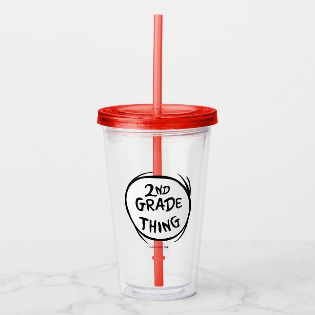 Verre En Acrylique Dr Seuss | Thing One Thing Two - 2nd Grade Thing (Devant)