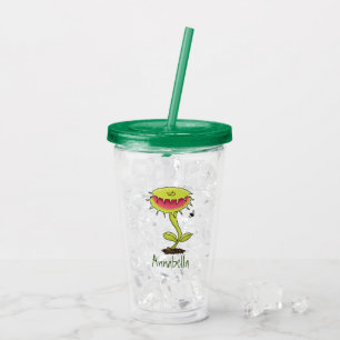 Verre En Acrylique Drôle carnivore Vénus piège à mouches plante dessi