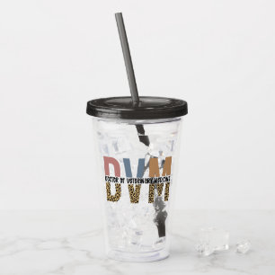 Verre En Acrylique DVM personnalisé Docteur en médecine vétérinaire C