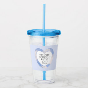 Verre En Acrylique Encouragement et application de la Bible Bleue Lum
