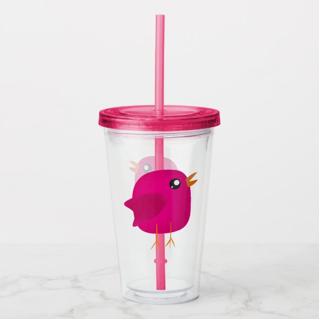 Verre En Acrylique Enfants mignonette birdy (Devant)