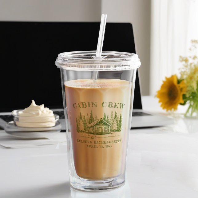 Verre En Acrylique Équipe de Cabine Verte Enterrement de Vie de Jeune (Créateur téléchargé)