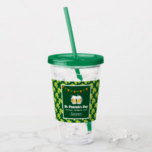 Verre En Acrylique Équipe de la St. Patrick's Day Drinking Motif